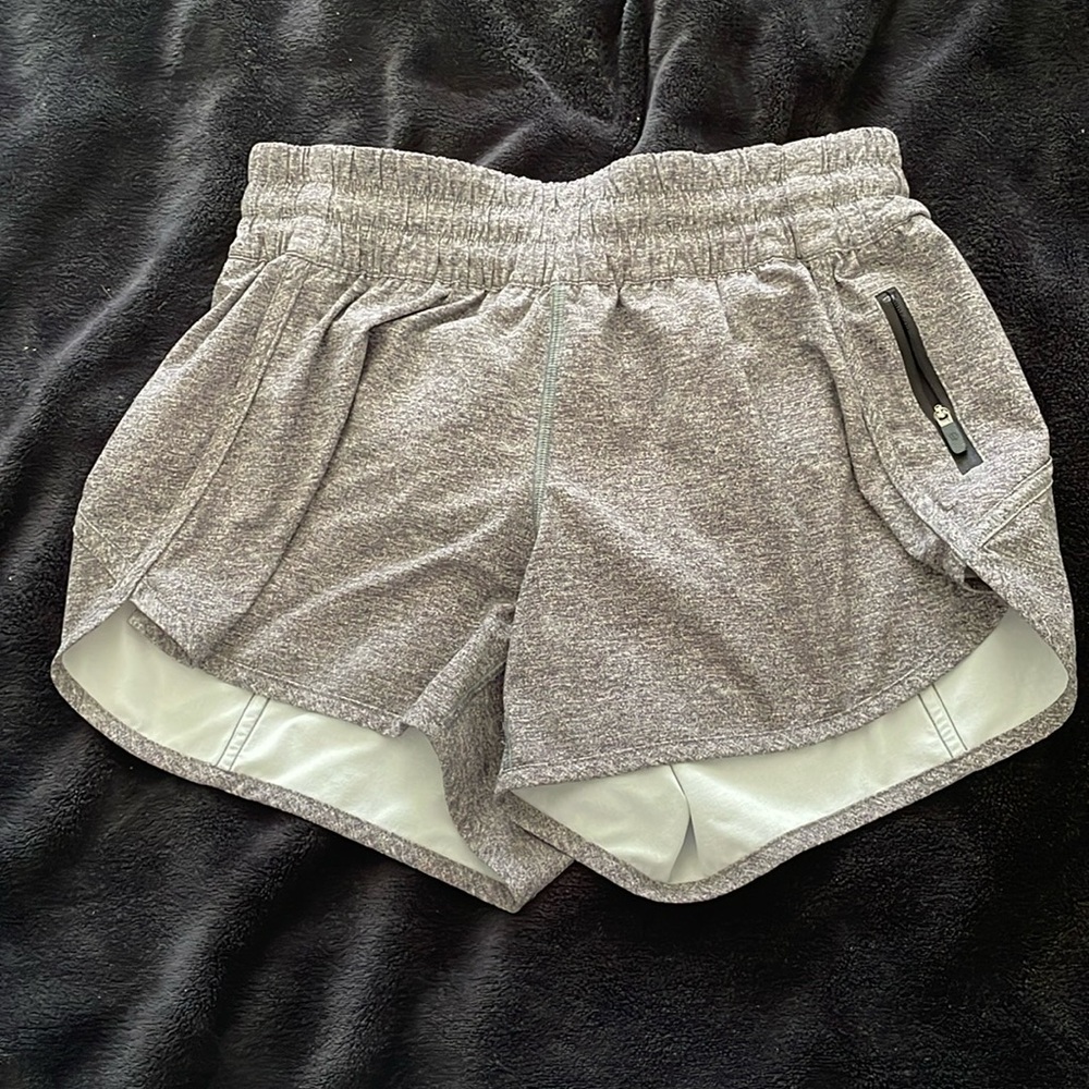 Lululemon grey shorts inseam 3 inch size 8 discontinued barely worn